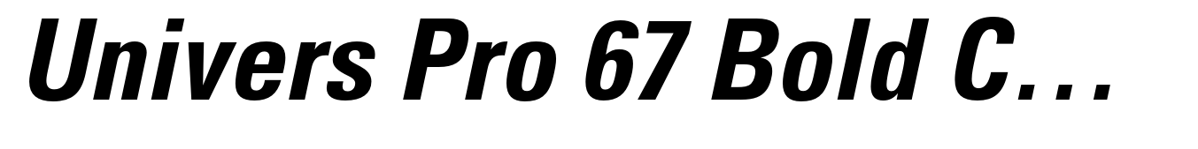 Univers Pro 67 Bold Condensed Oblique